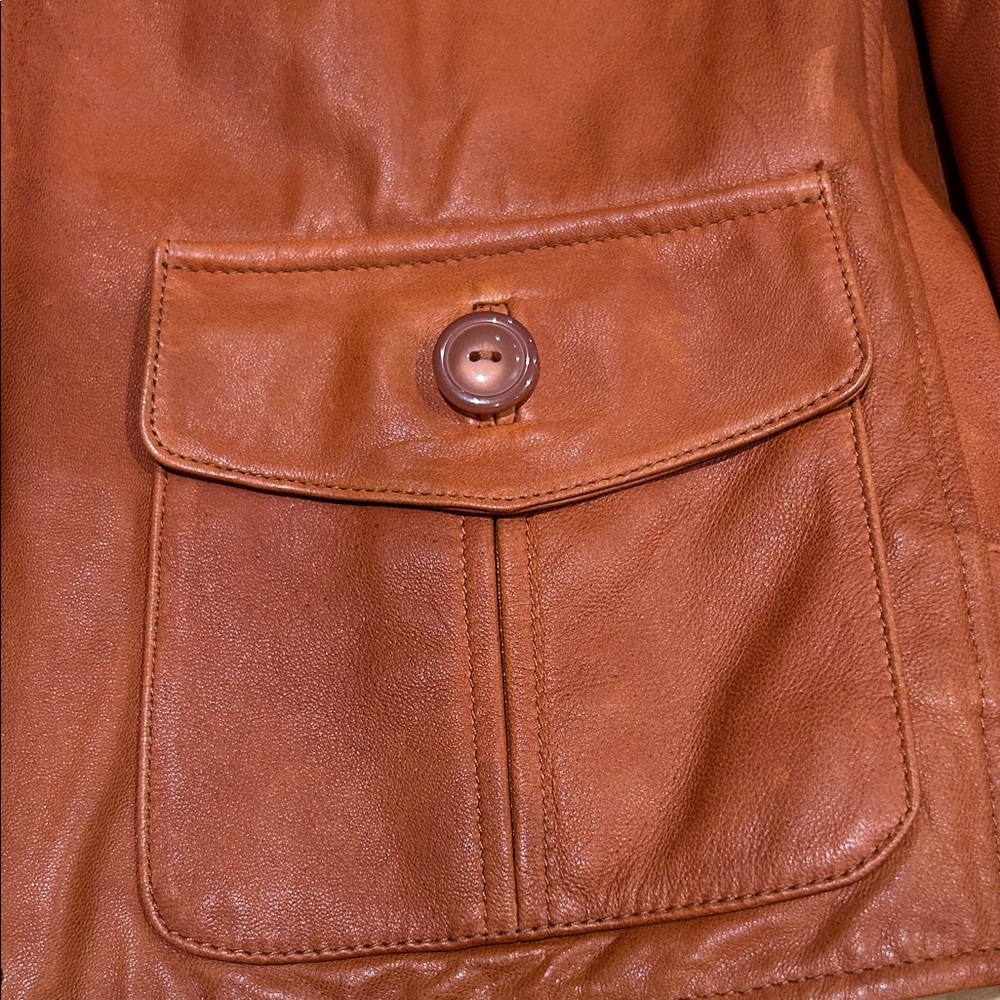 Genuine Leather Tan Jacket - Picture 4 of 15